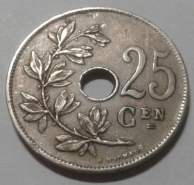 Інше Другое ^/--/^ Бельгия. 25 сантимов. 1928. ^_^^^ Бельгія. 25 сантимів. 1928. - фото фото фото