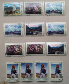 Мистецтво Искусство ^/--/^ СССР 1974 г - Советская живопись, ГАШ, 16 шт  (см.фото) ^_^^^ СРСР 1974 Радянський живопис, ГАШ - фото фото фото