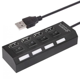 Концентратори, хаби Концентраторы, хабы ^/--/^ HUB USB /--/ 2.0 4 USB з перемикачем Plastic USB-A 1 /--/ M Чорний ^_^^^ HUB USB /--/ 2. 0 4 USB с переключателем Plastic USB-A 1 /--/ M Черный - фото фото фото