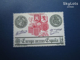 Іспанія Испания ^/--/^ Марка Іспанія 1982 монети на марках MNH ^_^^^ Марка Испания 1982 монеты на марках MNH - фото фото фото
