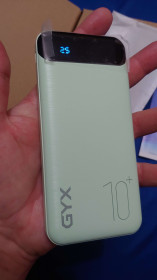 Зовнішні акумулятори (Power Bank) Внешние аккумуляторы (Power Bank) ^/--/^ Повербанк 37 /--/ Wh GYX 10000 mAh 2×USB, 1×Type-C, 1×Micro-USB сбоку Powerbank Мятный Новый ^_^^^ Повербанк 37 /--/ Wh GYX 10000 mAh 2×USB, 1×Type-C, 1×Micro-USB збоку Powerbank М'ятний Новий - фото фото фото