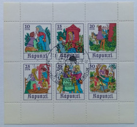 НДР, ФРН ГДР, ФРГ ^/--/^ ГДР 1978 Рапунцель, малый лист, гашеный ^_^^^ НДР 1978 Рапунцель, малий лист, гашений - фото фото фото