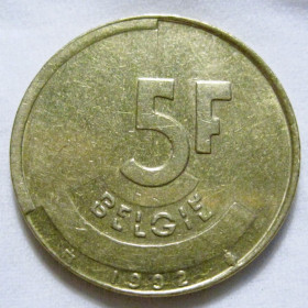 Бельгія Бельгия ^/--/^ Бельгія 5 франків 1992 року BELGIË #6 /--/ П /--/ 1730 ^_^^^ Бельгия 5 франков 1992 года BELGIË #6 /--/ П /--/ 1730 - фото фото фото