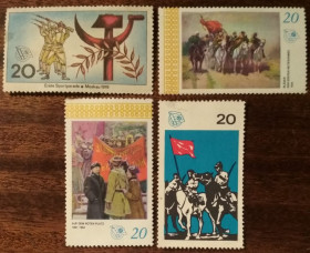 НДР, ФРН ГДР, ФРГ ^/--/^ ГДР Советская Революция Марки-золушки ^_^^^ НДР Радянська Революція Марки-попелюшки - фото фото фото