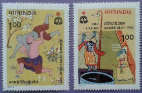 Індія Индия ^/--/^ Индия 1982 спорт Азиатские игры Mi 922 + 924 MNH ^_^^^ 1982 Спорт Азіатські ігри Mi 922 + 924 MNH - фото фото фото