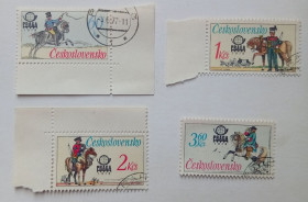Чехословаччина Чехословакия ^/--/^ Чехословакия 1977 Прага, Международный день филателии, гашеные ^_^^^ Чехословаччина 1977 Прага, Міжнародний день філателії, гашені - фото фото фото