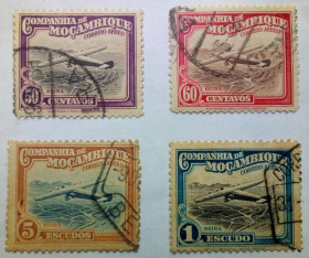 Мозамбік Мозамбик ^/--/^ Мозамбикская компания 1935 Авиапочта, самолеты, гашеные ^_^^^ Мозамбікська компанія 1935 Авіапошта, літаки, гашені - фото фото фото