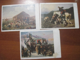 СРСР СССР ^/--/^ Третьяковская Живопись 1930 Соколов морозов маковский 3 шт чистые ^_^^^ 1930 Соколов морозів маківський 3 шт чисті - фото фото фото