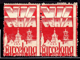 Іспанія Испания ^/--/^ Испания  Барселона 1934 г  MNH - не почта - пара ^_^^^ Іспанія Барселона 1934 MNH - не пошта - пара - фото фото фото