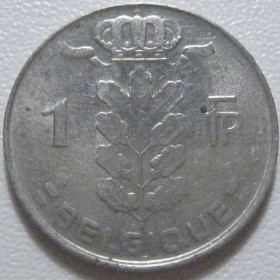 Бельгія Бельгия ^/--/^ Бельгія 1 франк 1977 року Belgique 42699 ^_^^^ Бельгия 1 франк 1977 года Belgique 42699 - фото фото фото