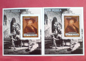 Мистецтво Искусство ^/--/^ КНДР North Korea  1981 Rembrand MNH   Рембрандт  Mi Bl 101 /--/ AB MNH ^_^^^ КНДР North Korea 1981 Rembrand MNH Рембрандт Mi Bl 101 /--/ AB MNH - фото фото фото