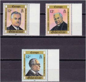 Малі Держави Європи Малые Государства Европы ^/--/^ ZM Гибралтар 1980 г MNH - личности ^_^^^ ZM Гібралтар 1980 MNH - особистості - фото фото фото