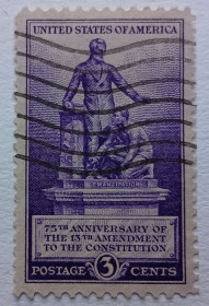 Північна Америка Северная Америка ^/--/^ США 1940 Тринадцатая поправка к Конституции США, гашеная ^_^^^ 1940 — Тринадцята поправка до Конституції США, гашена - фото фото фото
