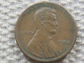 Обігові Обиходные ^/--/^ США 1 цент 1984 года #4895 ^_^^^ США 1 цент 1984 року #4895 - фото фото фото