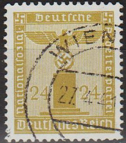 Третій Рейх (-) Третий Рейх (-) ^/--/^ 1938 - Рейх - Службова марка 24 Mi.152 _6,50 € ^_^^^ 1938 - Рейх - Служебная марка 24 Mi.152 _6,50 € - фото фото фото