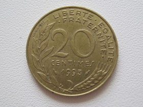 Франція Франция ^/--/^ Франция 20 сантимов 1993 года 9773 ^_^^^ Франція 20 сантимів 1993 9773 - фото фото фото