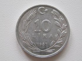 Туреччина Турция ^/--/^ Турция 10 лир 1987 года 15304 ^_^^^ Туреччина 10 лір 1987 15304 - фото фото фото