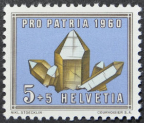 Інше Другое ^/--/^ Швейцария 50 лет Pro Patria Минералы 1960 ^_^^^ Швейцарія 50 років Pro Patria Мінерали 1960 - фото фото фото