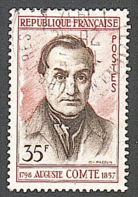 Франція Франция ^/--/^ Франция  (1957) Социолог и философ Огюст Конт ^_^^^ Франція (1957) Соціолог і філософ Огюст Конт - фото фото фото