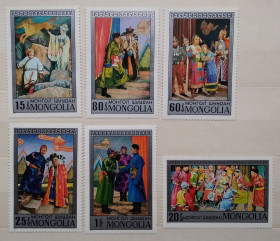 Монголія Монголия ^/--/^ Монголия 1974 г - Монгольская опера и драма, НЕГАШ ^_^^^ Монголія 1974 - Монгольська опера і драма, Негаш - фото фото фото