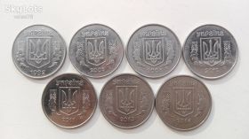 Обігові Обиходные ^/--/^ 5 копійок України - комплект 7 /--/ шт.    (92,05,08,10,11,13,14 роки) ^_^^^ 5 копеек Украины - комплект 7 /--/ шт. (92,05,08,10,11,13,14 года) - фото фото фото