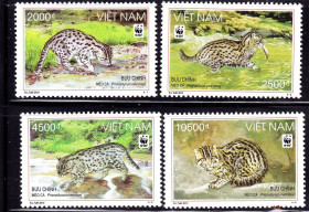 Фауна Фауна ^/--/^ Фауна .  Вьетнам 2010 г   **  кошки -  WWF ^_^^^ В'єтнам 2010 р ** кішки - WWF - фото фото фото