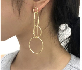 Сережки Серьги ^/--/^ модные длинные серьги золотого цвета ^_^^^ Модні довгі сережки золотого кольору - фото фото фото