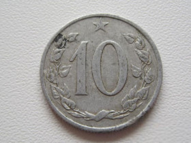 Чехословаччина Чехословакия ^/--/^ Чехословакия 10 геллеров 1965 года 25033 ^_^^^ Чехословаччина 10 геллерів 1965 року 25033 - фото фото фото