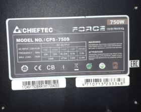 Блоки живлення Блоки питания ^/--/^ Блок живлення Chieftec Force CPS-750 /--/ S  (750 /--/ W) ^_^^^ Блок питания Chieftec Force CPS-750 /--/ S (750 /--/ W) - фото фото фото