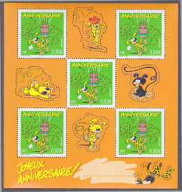 Франція Франция ^/--/^ Франция 2003 MARSUPILAMI 50 ЛЕТ КОМИЧЕСКАЯ ФИГУРА АНИМАЦИЯ ЗВЕРЁК ТОРТ ТРАДИЦИИ Лист 5 /--/ м SW 3686**MNH ^_^^^ Франція 2003 MARSUPILAMI 50 РОКІВ КОМІЧНА ФІГУРА АНІМАЦІЯ ЗВЕРОК ТОРТ ТРАДИЦІЇ Ліст 5 /--/ М SW 3686**MNH - фото фото фото