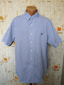 Сорочки Рубашки ^/--/^ Шведка чоловіча біло-синя смуга POLO RALPH LAUREN р-р 43 (17) ^_^^^ Шведка мужская бело-синяя полоса POLO RALPH LAUREN р-р 43 (17) - фото фото фото