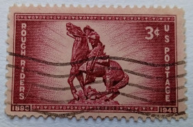 Північна Америка Северная Америка ^/--/^ США 1948 Всадник, гашеная ^_^^^ США 1948 Вершник, гашена - фото фото фото