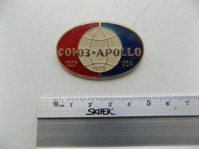 Інше Другое ^/--/^ Значок Союз-Apollo СССР - USA 1975 г. легкий металл ^_^^^ Союз-Apollo СРСР — USA 1975 р. легкий метал - фото фото фото
