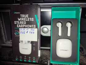Навушники Наушники ^/--/^ Беспроводные наушники Crown CMTWS-5002 White № 222612160 ^_^^^ Бездротові навушники Crown CMTWS-5002 White No 222612160 - фото фото фото