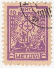 Балтійські країни Балтийские страны ^/--/^ Литва 1923 г №  216 гашеная ^_^^^ Литва 1923 р. No 216 гашена - фото фото фото