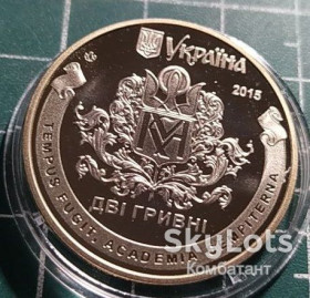 Пам'ятні і ювілейні Памятные и юбилейные ^/--/^ 2 гривні 2015 р. Києво-Могилянська Академія, 400 років. ^_^^^ 2 гривны 2015 г. Киево-Могилянская Академия, 400 лет. - фото фото фото