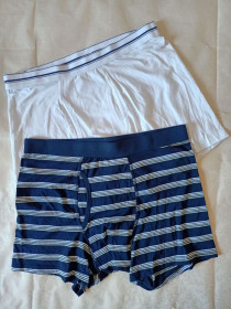 Нижня білизна, плавки Нижнее белье, плавки ^/--/^ Набір 2 шт!!! бавовняні чоловічі боксери в двух кольорах l  (нюанс) 9494 ^_^^^ Набор 2 шт!!! хлопчатобумажные мужские боксеры в двух цветах l (нюанс) 9494 - фото фото фото