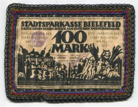 Німеччина Германия ^/--/^ 100 марок на шовку. Німеччина 1921 р. ^_^^^ 100 марок на шелке. Германия 1921 г. - фото фото фото