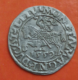 Литва Литва ^/--/^ 1559 год монета полугрош серебро 1.2 грамма редкий год Литва всадник с мечом kl /--/ 246 ^_^^^ 1559 монета полугрош срібло 1.2 грама рідкісний рік Литва вершник з мечем kl /--/ 246 - фото фото фото