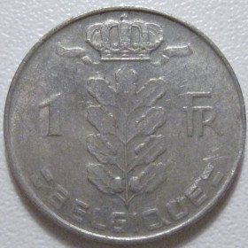 Бельгія Бельгия ^/--/^ Бельгія 1 франк 1977 року Belgique 42694 ^_^^^ Бельгия 1 франк 1977 года Belgique 42694 - фото фото фото