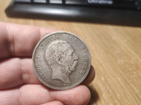 Німецька імперія (-) Германская империя (-) ^/--/^ Германская империя 5 марок, 1876 /--/ г АЛЬБЕРТ   (РЕДКИЙ ГОД) ^_^^^ Німецька імперія 5 марок, 1876 АЛЬБЕРТ (Рідкий рік) - фото фото фото