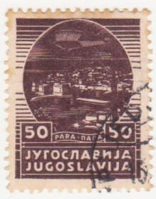 Балканський півострів Балканский полуостров ^/--/^ Югославия   1934  г. № 295 гашеная ^_^^^ Югославія 1934 р. No 295 гашена - фото фото фото