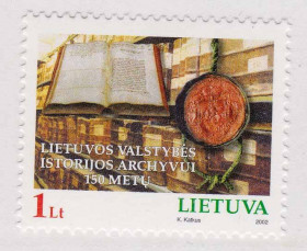 Балтійські країни Балтийские страны ^/--/^ ZM Литва 2002 г  MNH - 150 лет архиву ^_^^^ ZM Литва 2002 р MNH - 150 років архіву - фото фото фото