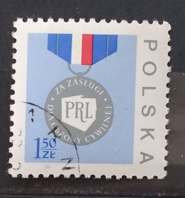 Польща Польша ^/--/^ Польша 1977 г - медаль гражданской обороны ^_^^^ 1977 — Медаль цивільної оборони - фото фото фото