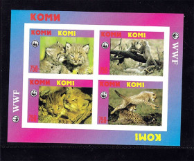 Фауна Фауна ^/--/^ Фауна . Коми   ** -  WWF - б/з кварт - кошки ^_^^^ Фауна. Комы ** - WWF - б/с кварт - кошки - фото фото фото