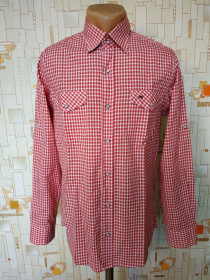 Сорочки Рубашки ^/--/^ Сорочка чоловіча червона клітка TOMMY HILFIGER коттон p-p S ^_^^^ Рубашка мужская красная клетка TOMMY HILFIGER коттон p-p S - фото фото фото
