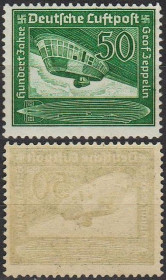 Третій Рейх (-) Третий Рейх (-) ^/--/^ 1938 - Рейх - 100 років Цепеліна Mi.670 _34.0 € ** ^_^^^ 1938 - Рейх - 100 лет Цеппелина Mi.670 _34.0 ** - фото фото фото