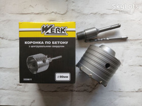 Свердла Сверла ^/--/^ Коронка для бетону Werk SDS-plus 80 мм 3538611 ^_^^^ Коронка по бетону Werk SDS-plus 80 мм - фото фото фото