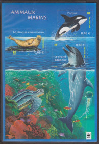 Франція Франция ^/--/^ Франция 2002 WWF МОРСКИЕ МЛЕКОПИТАЮЩИЕ ЖИВОТНЫЕ РЫБЫ ЧЕРЕПАХИ МЕДУЗЫ КОРАЛЛЫ ФАУНА Mi.3622-5 Bl.28** ^_^^^ Франція 2002 WWF МОРСЬКІ МЛЕКОПИТАЮЧІ ЖИВОТНІ РИБИ ЧЕРЕПАХИ МЕДУЗИ КОРАЛЛИ ФАУНА Mi.3622-5 Bl.28** - фото фото фото