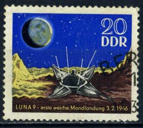 Освоєння космосу Освоение космоса ^/--/^ ГДР.  Луна - 9 (серия) 1966 г. ^_^^^ НДР. Місяць - 9 (серія) 1966 - фото фото фото